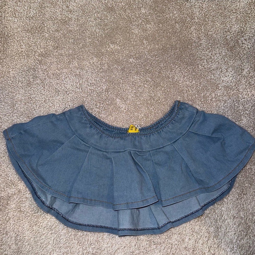 Blue Denim Mini Skort